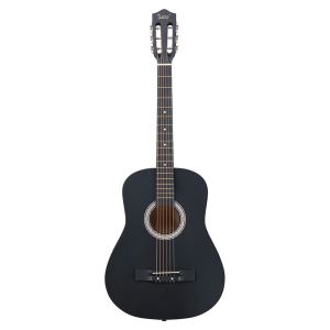 Guitare acoustique 38" noir mat, accessoires complets