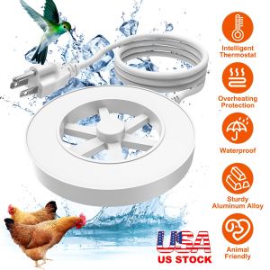 Chauffe-bain oiseau 70W hiver thermostat arrêt automatique