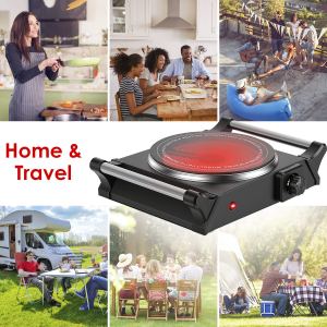 Réchaud électrique portable 1000W, 5 températures ajustables