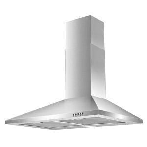 Hotte 30po murale acier inox convertible filtres alu 3 vitesses