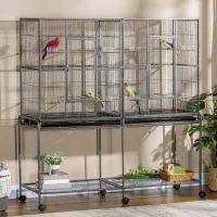 Cage oiseau roulante étagère rangement