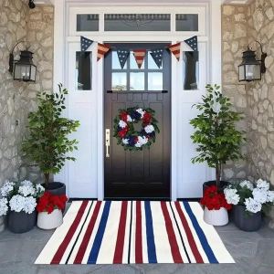 Tapis porte drapeau américain antidérapant intérieur/extérieur