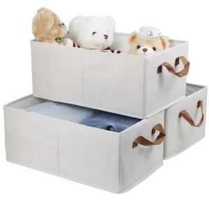 Boîte rangement vêtements pliable blanc nano tissu épais