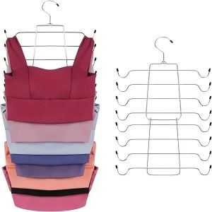 Cintre rangement sous-vêtements 8 étages acier inox - Antidérapant