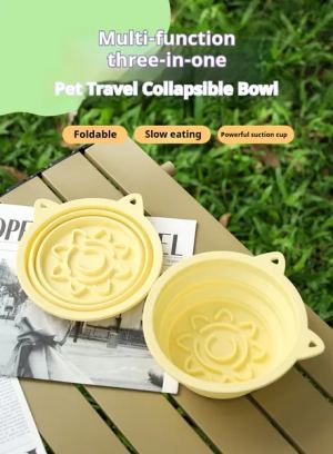 Bol voyage animaux 3-en-1 - Ralentisseur silicone pliable