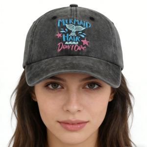 Casquette baseball sirène coton vache femme/homme vintage