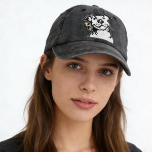 Casquette Denim Chien Papa Brodée Homme