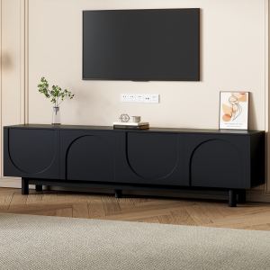 Meuble TV arch ON-TREND 78 po, console moderne noir
