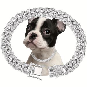 Collier sécurité animal diamant brillant métal