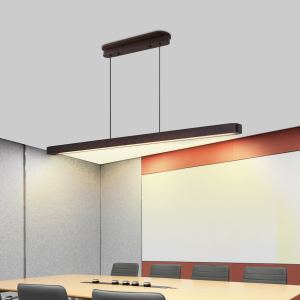 Luminaire suspendu noyer 51 po LED salle à manger