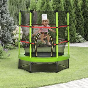 Trampoline 5ft filet enclosure 3-6 ans vert