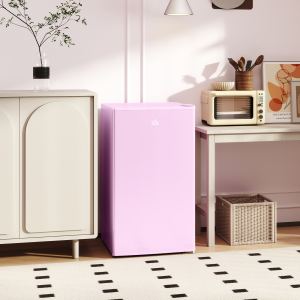 Mini frigo 3,2 pi³ congélateur rose réversible