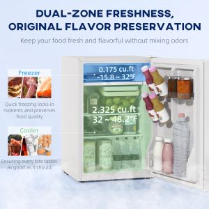 Mini frigo 2,5 pi cu blanc, porte réversible