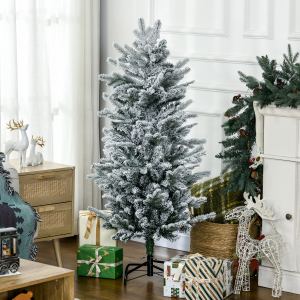 Sapin Noël artificiel 4.5' branches givrées ouverture auto