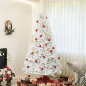 Sapin Noël blanc artificiel 7,5pi, 1346 branches, base acier