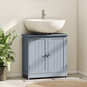 Meuble sous-lavabo 2 portes gris