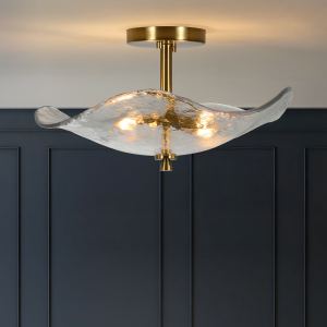 Luminaire plafond semi-encastré or 16,5po 2 lumières