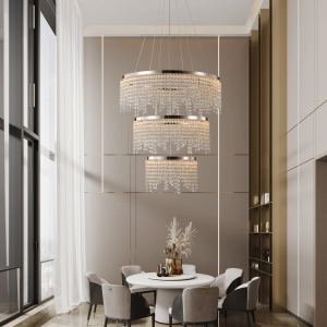 Lustre cristal LED 24 po, température couleur réglable 3000-6000K