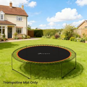 Tapis trampoline 12pi 72 crochets ressorts 5.5po orange