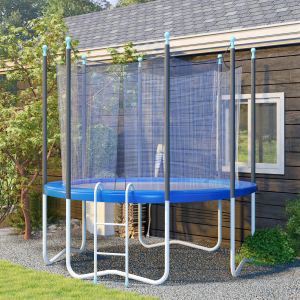 Coussin trampoline 12pi imperméable déchirure résistant bleu