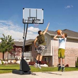 Panier basketball 4,9-10 pi, panneau 44" plastique