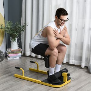 Machine 3-en-1 pompes/abdos/squat, jaune, équipement gym