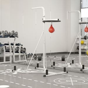 Support sac boxe 2-en-1, hauteur ajustable, base lestée