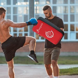 Bouclier frappe Muay Thai 16,5po, rouge, karaté kickboxing MMA