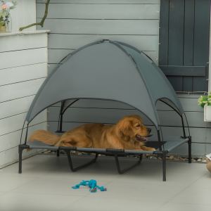 Lit surélevé chien 48"x36" auvent UV protection