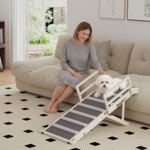 Rampe chien pliable 15" à 19" ajustable, rails, petits grands