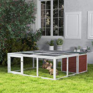 Clapier tortue bois 59 po, enclos couvert, rampe