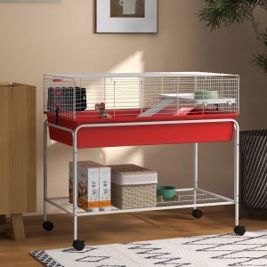 Cage petit animal 2 étages 39"x20,5"x36,5" rouge