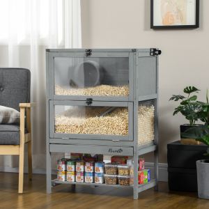 Cage hamster bois 35,5"H rangement rat souris roue