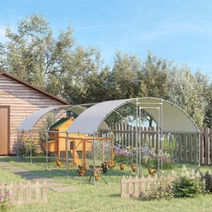 Grand poulailler métal 9,2x24,9x6,5pi couverture