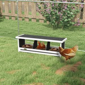 Pondoir poulailler 3 poules toit asphalte gris