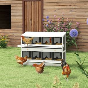 Nichoir poules 8 compartiments bois 16-32 poules
