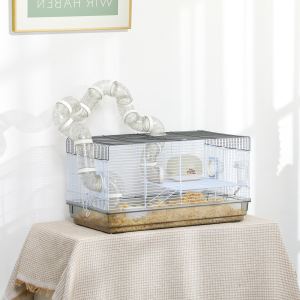 Cage animal petit Gerbil Hamster 23x13x12po Gris