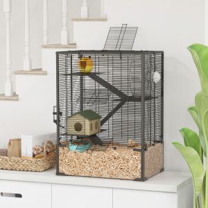 Cage hamster 4 étages verre 24x16x31.5