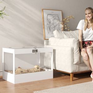 Cage hamster acrylique verrouillable blanche accessible
