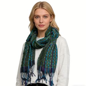 Foulard olive teint chaîne chic militaire