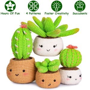 Trousse crochet débutants, éléphants succulentes options