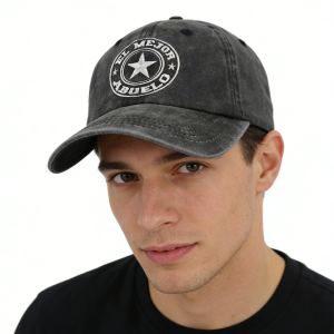 El Mejor Abuelo Hat For Men Women, Adjustable Embroidered Wash Cotton Baseball Cap