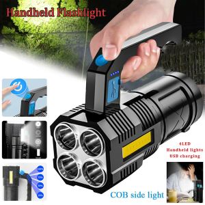 Lampe de poche LED rechargeable USB extérieur projecteur