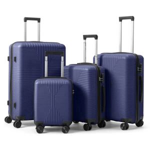 Valise trolley PP non-TSA 4-en-1 16po 20po 24po 28po bleu