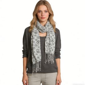 Foulard noir et blanc géométrique affirmé