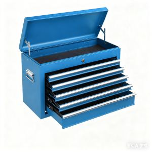 Coffre à outils acier 5 tiroirs 330 lbs bleu