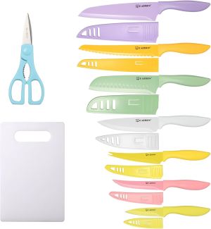 Ensemble couteaux 30 pièces planche coupe