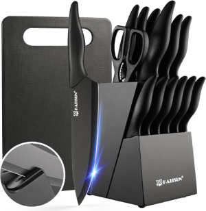 Ensemble couteaux cuisine 16pcs acier allemand