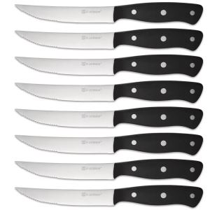 Set 8 couteaux à steak 4.5po acier carbone POM