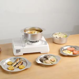 Ensemble batterie cuisine acier inoxydable induction